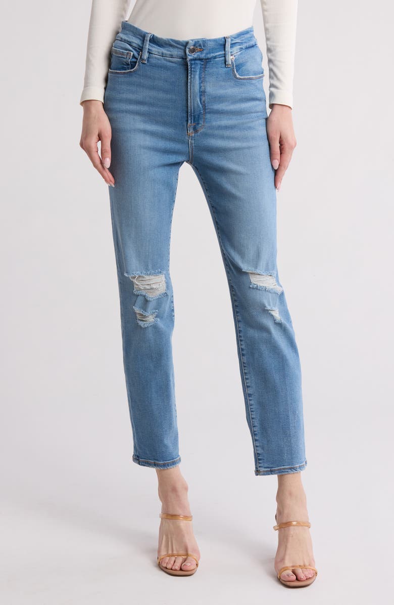 Good American Good Classic Ankle Straight Leg Jeans, Main, color, 