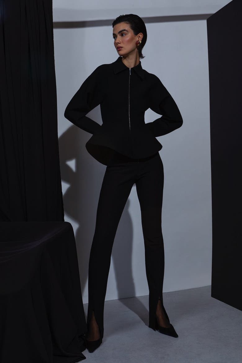 Daphne Knit Jacket, Alternate, color, Black