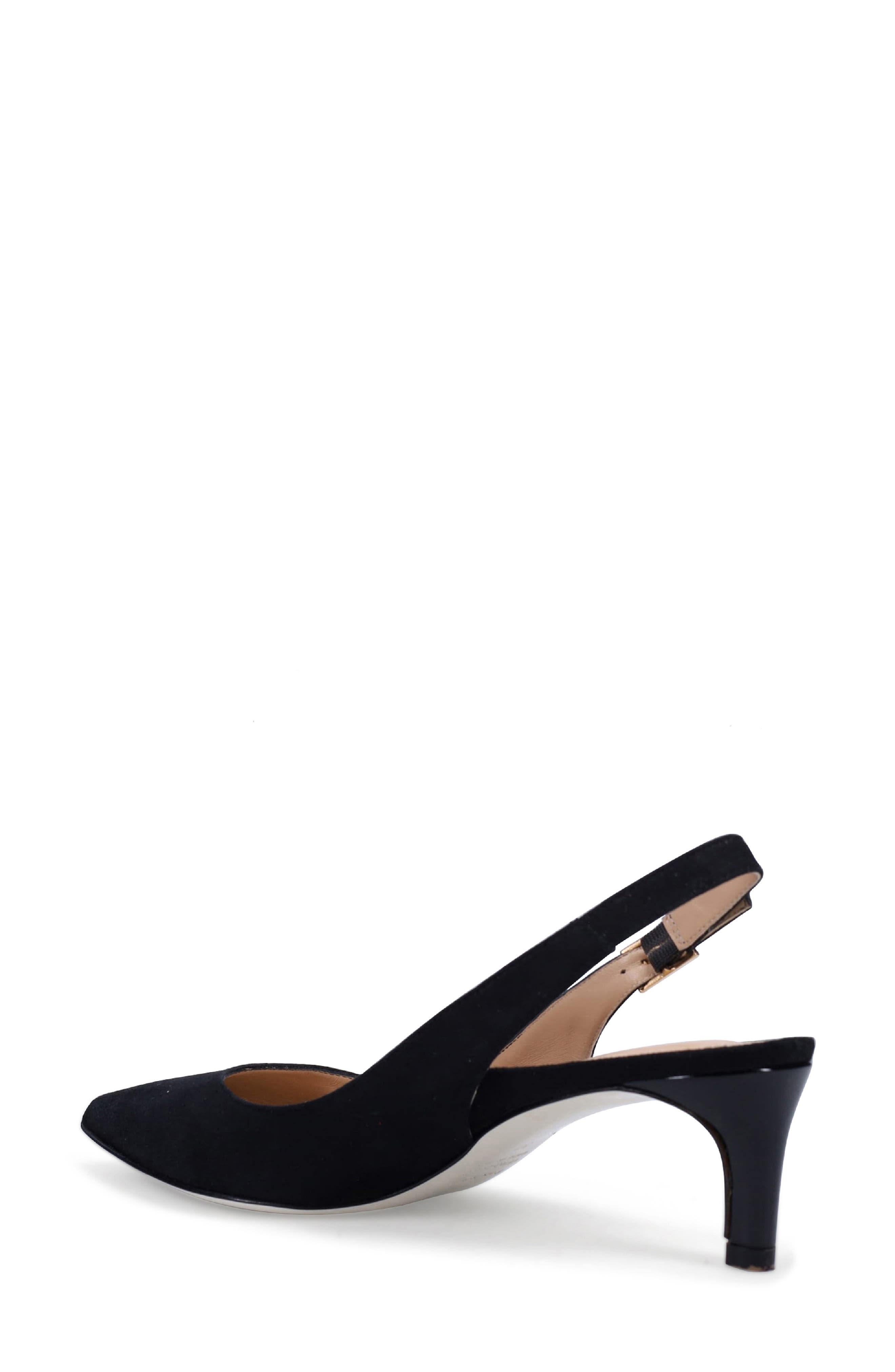 Ron White Marika Slingback Pointed Toe Pump, Alternate, color, Onyx