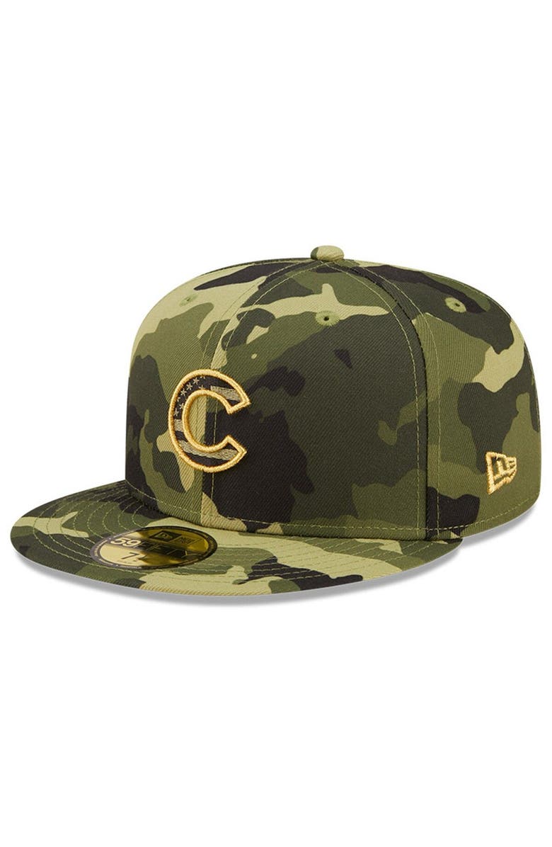 New Era Men's New Era Camo Chicago Cubs 2022 Armed Forces Day On-Field 59FIFTY Fitted Hat, Alternate, color, 
