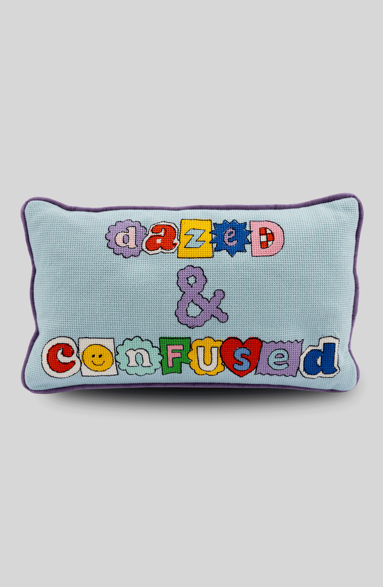 Furbish Studio Dazed & Confused Needlepoint Pillow, Main, color, Dazed & Confused