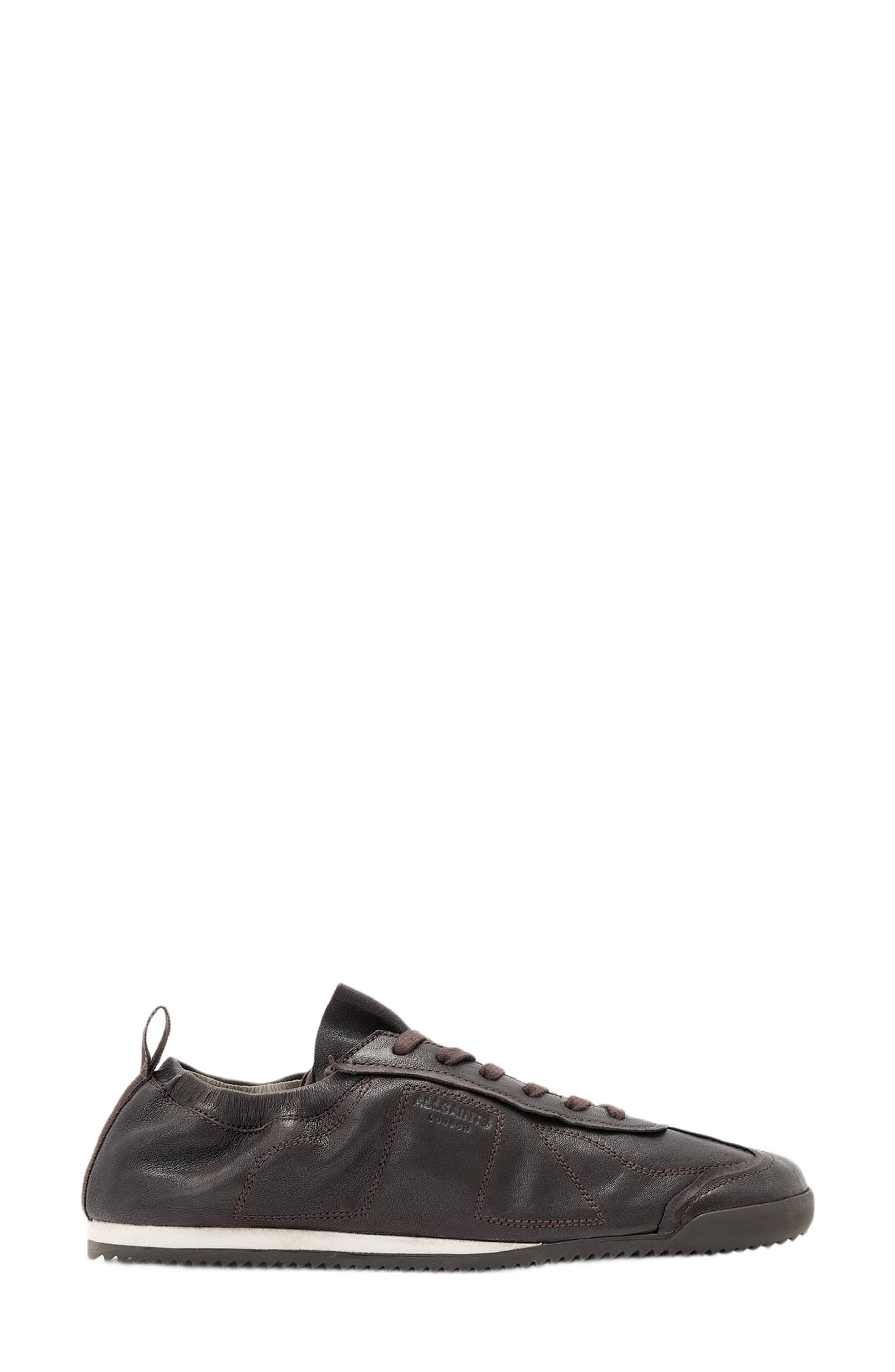 Kenny Skive Leather Sneaker, Alternate, color, DARK BROWN