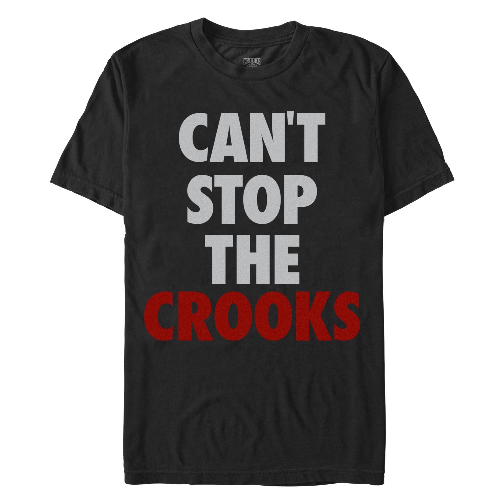 Men's Crooks & Castles Can't Stop the Crooks Red  Graphic T-Shirt in Black 