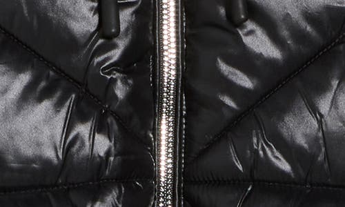 Calvin Klein Performance Hooded Diamond Quilted Vest In Black