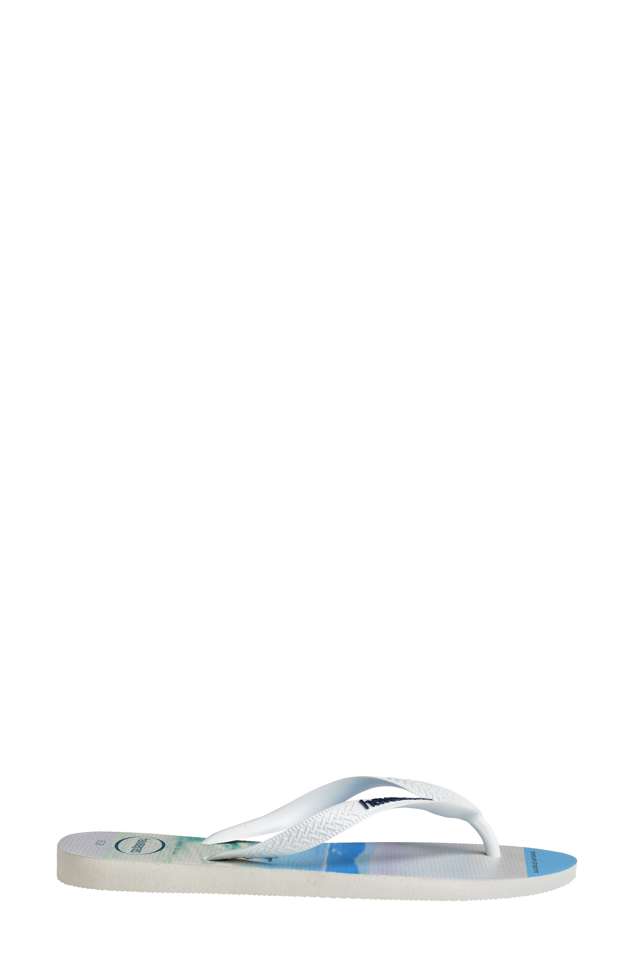 'Hype' Flip Flop, Alternate, color, WHITE/ WHITE/ NAVY BLUE