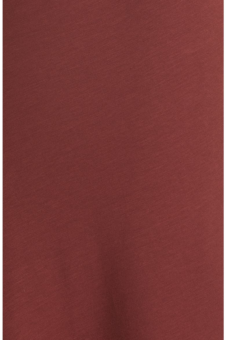 Giullia Ruched Handkerchief Hem Jersey Dress, Alternate, color, BROWN
