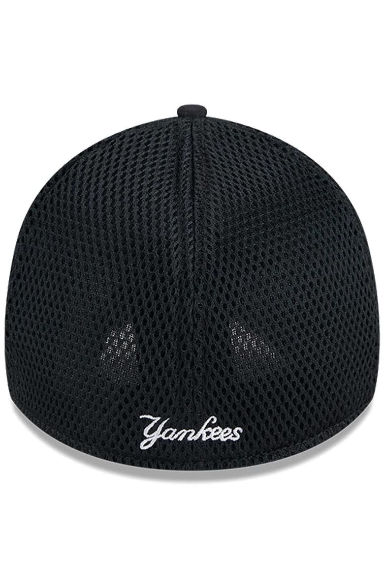 New Era Men's New Era New York Yankees Evergreen Black & White Neo 39THIRTY Flex Hat, Alternate, color, Black