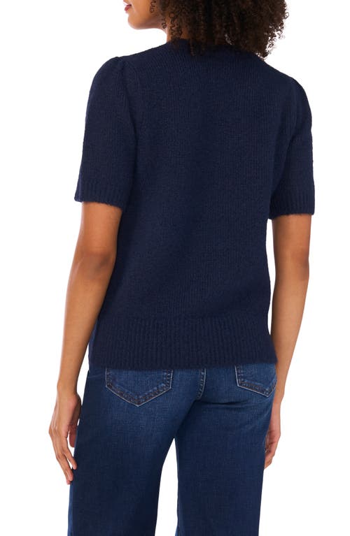 Cece Knit Crewneck Sweater In Blue