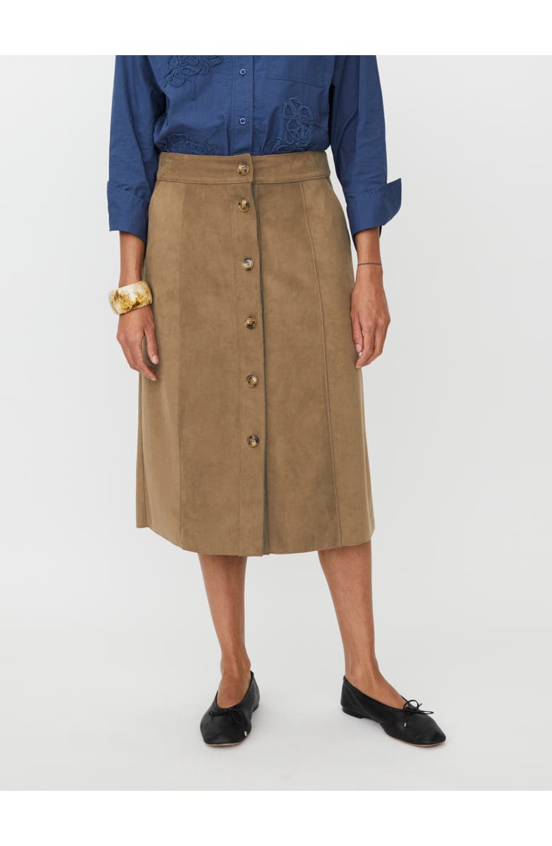 Masai Copenhagen MaSynnora Button Front Midi Skirt, Main, color, Otter