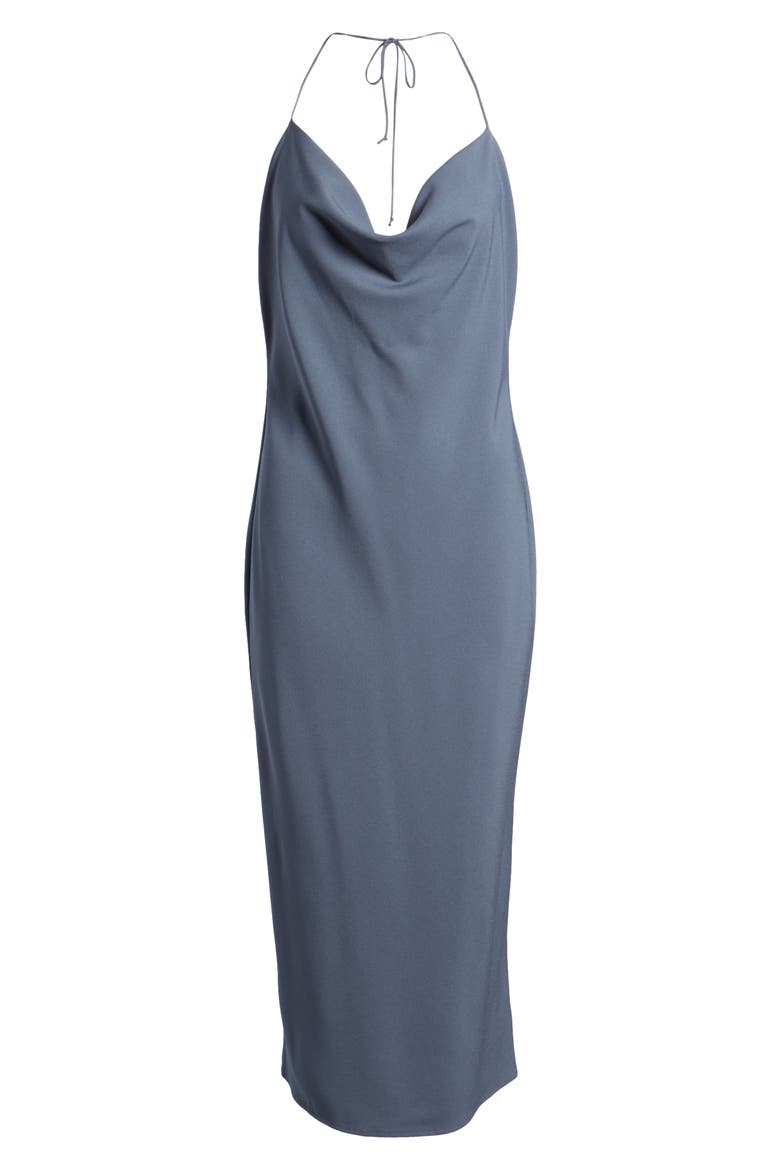 Cowl Neck Midi Dress, Alternate, color, GREY GRISAILLE
