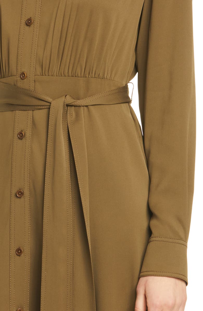 DVF Dory Long Sleeve Stretch Silk Shirtdress, Alternate, color, 