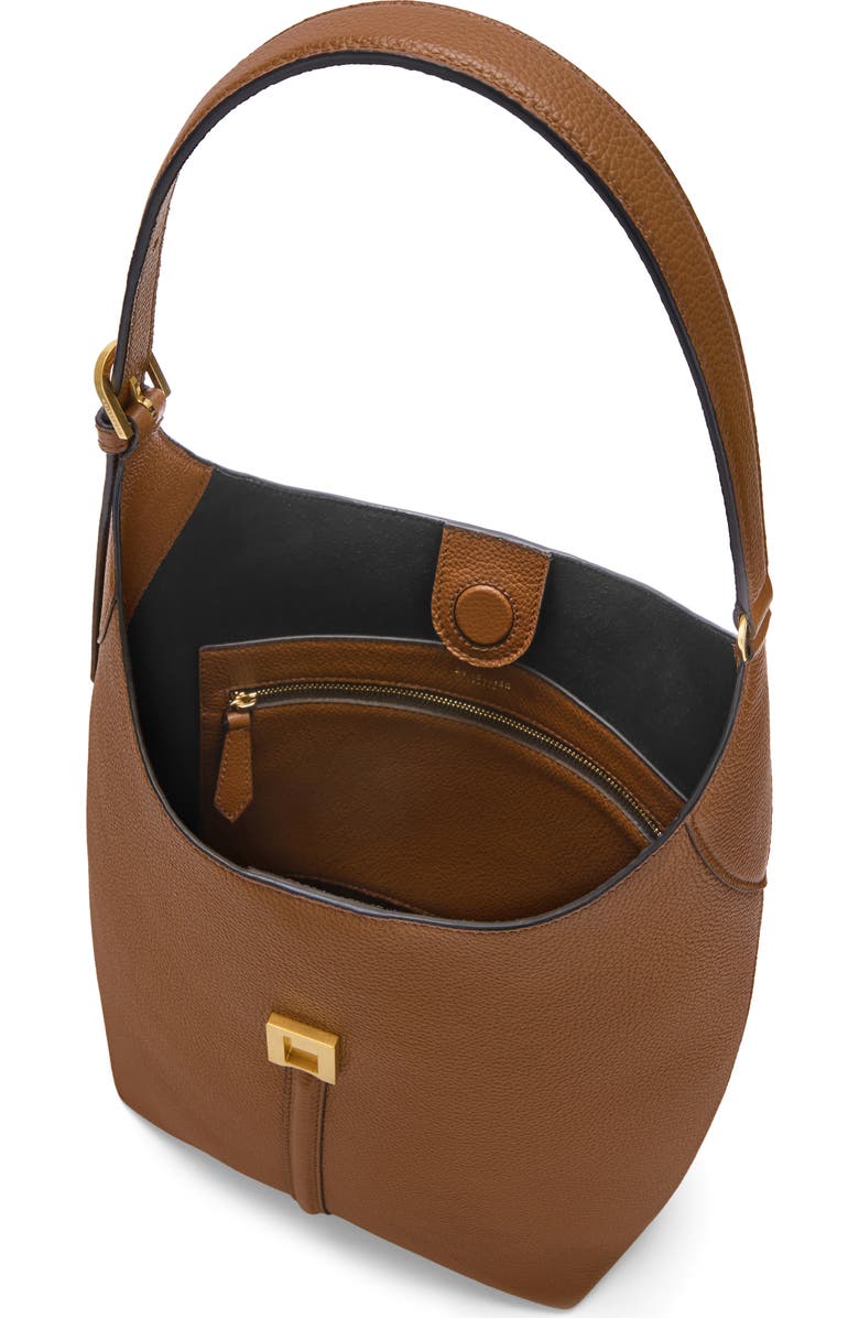 DeMellier The Siena Leather Bucket Bag, Alternate, color, Tan