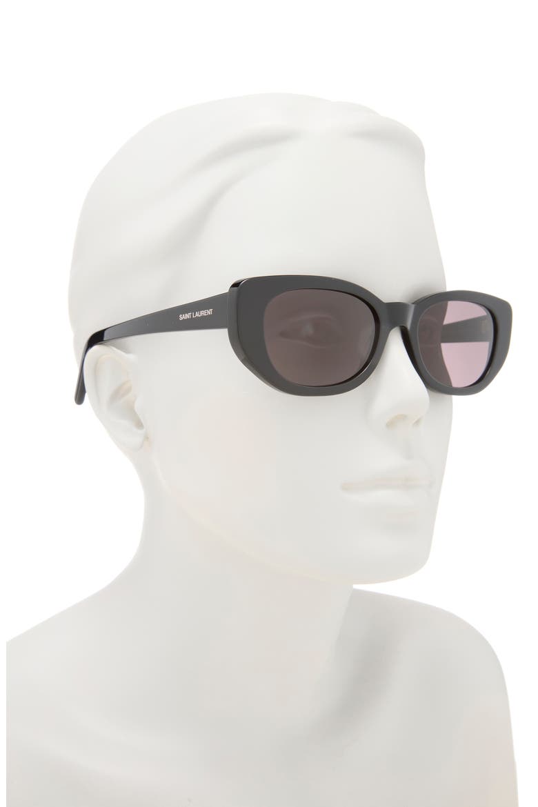 Betty 53mm Cat Eye Sunglasses, Alternate, color, BLACK