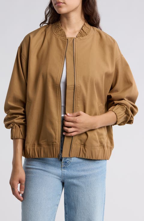 Smock Neck Bomber Jacket
