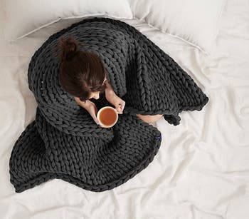 Organic Cotton Weighted Knit Blanket