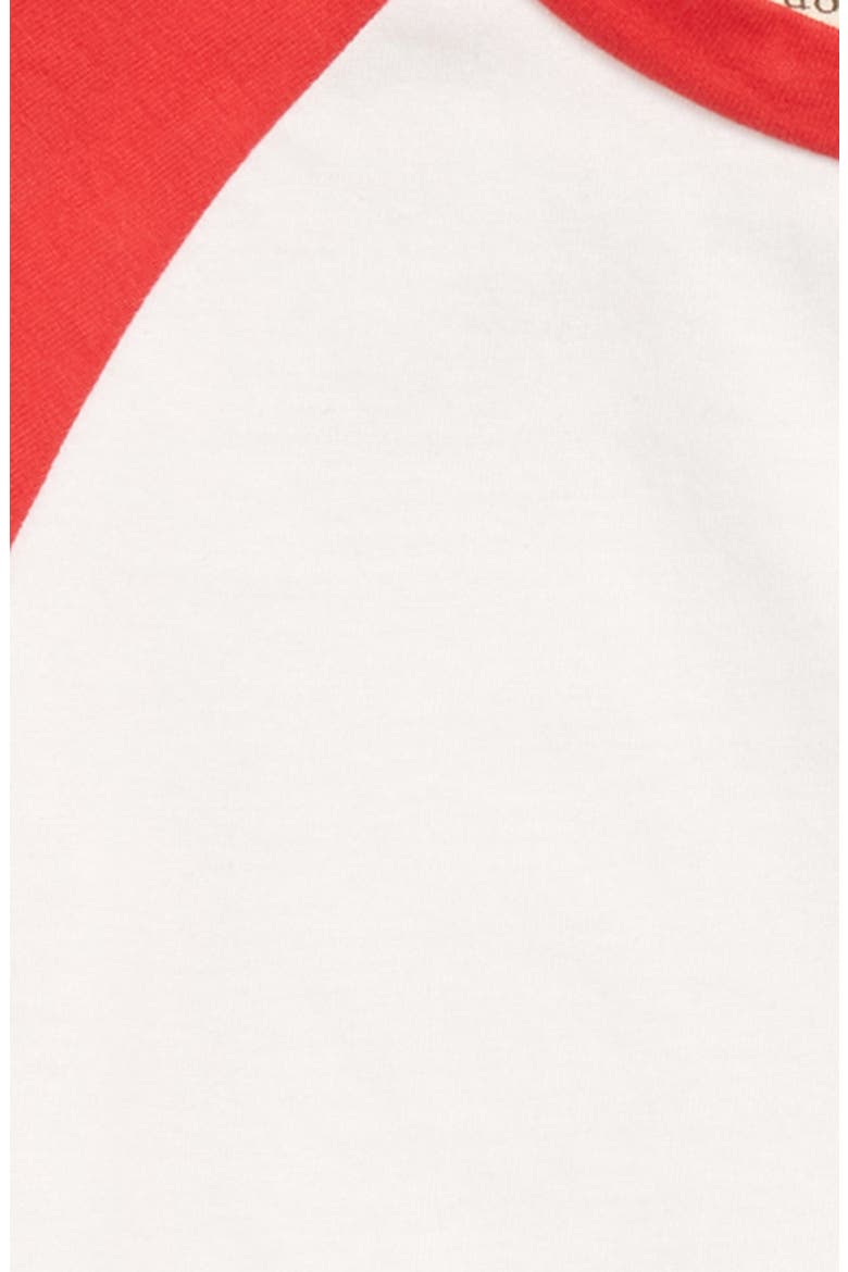 Kids' Colorblock Raglan Sleeve Cotton Baseball T-Shirt, Alternate, color, RED