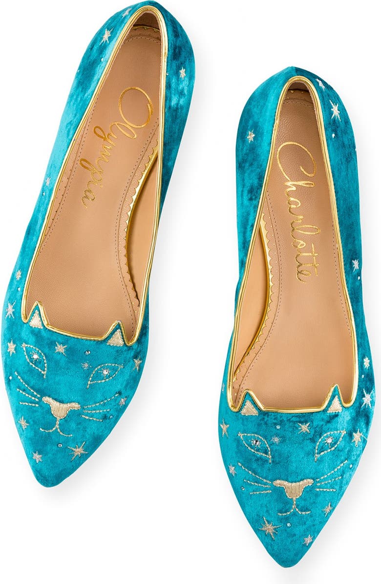 Charlotte Olympia 'Mid Century Kitty' Flat, Main, color,