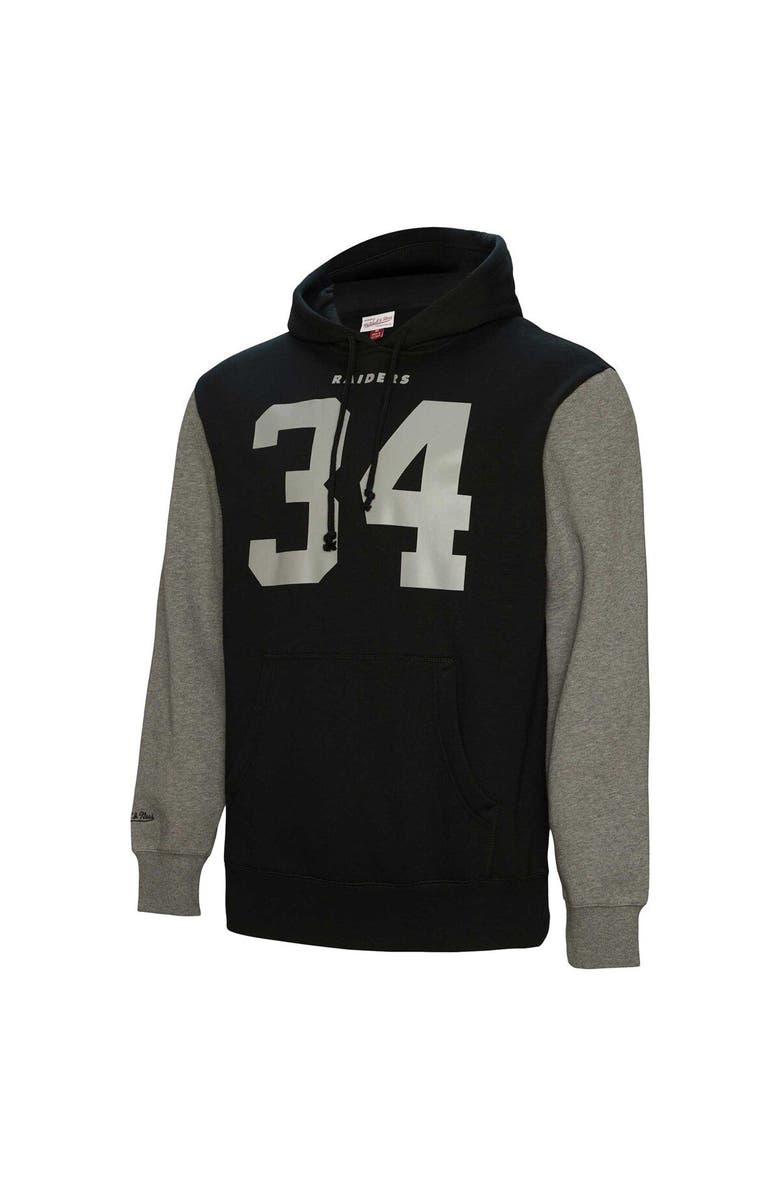 Mitchell & Ness Men's Mitchell & Ness Bo Jackson Black Las Vegas Raiders Retired Player Name & Number Pullover Hoodie, Alternate, color, Black