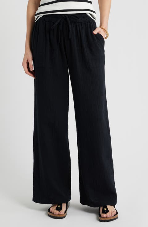 Wide Leg Gauze Pants