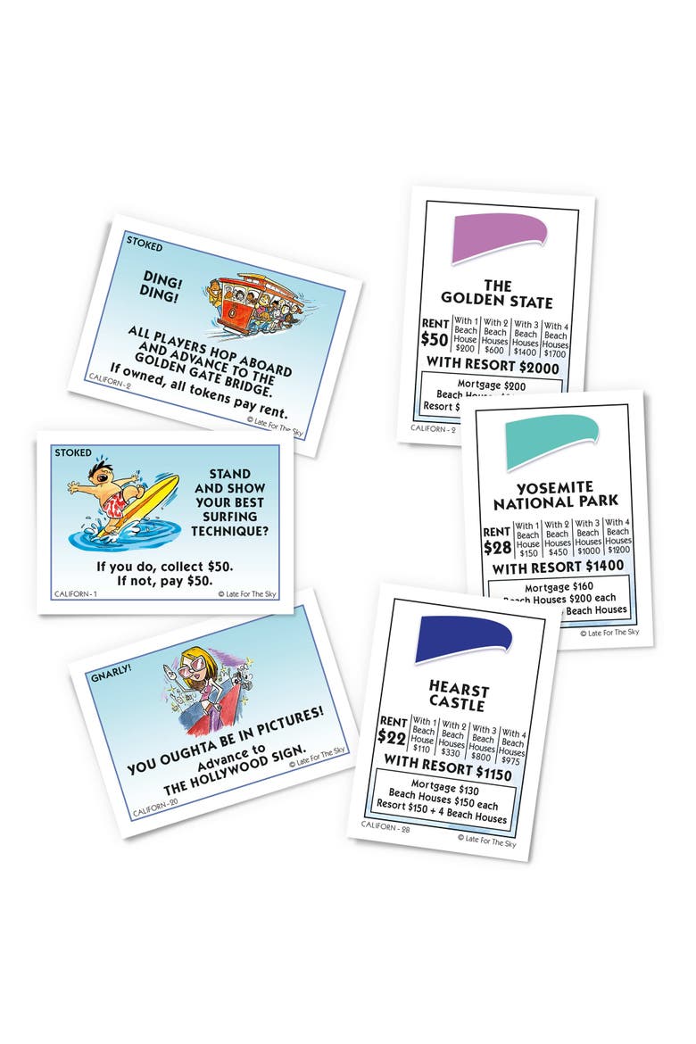 California Opoly Board Game, Alternate, color, Multicolored