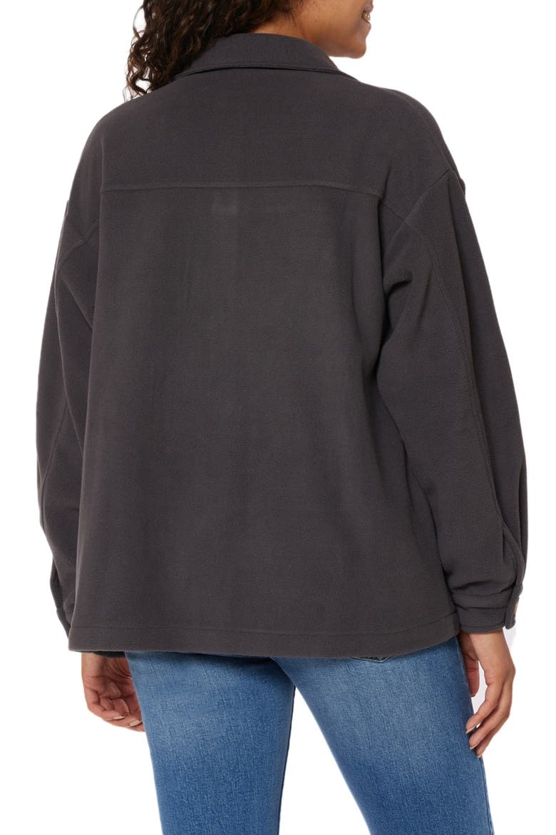 Carleen Microfleece Solid Shacket, Alternate, color, GALAXY GREY