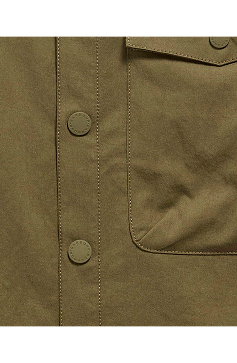 Barbour Strickland Textured Cotton Blend Overshirt, Alternate, color, Clay