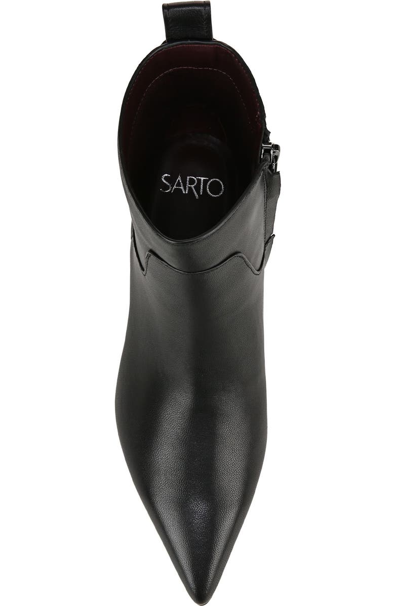 SARTO by Franco Sarto Mala Pointed Toe Kitten Heel Bootie, Alternate, color, Black