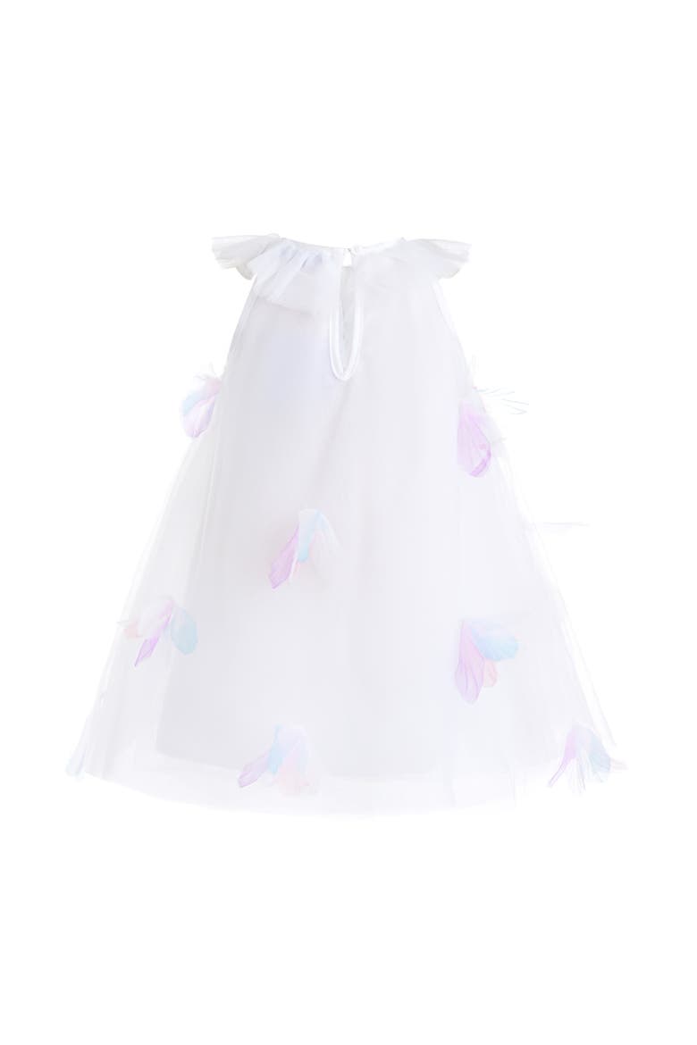 Seraphielle Petal Tulle Dress, Alternate, color, White