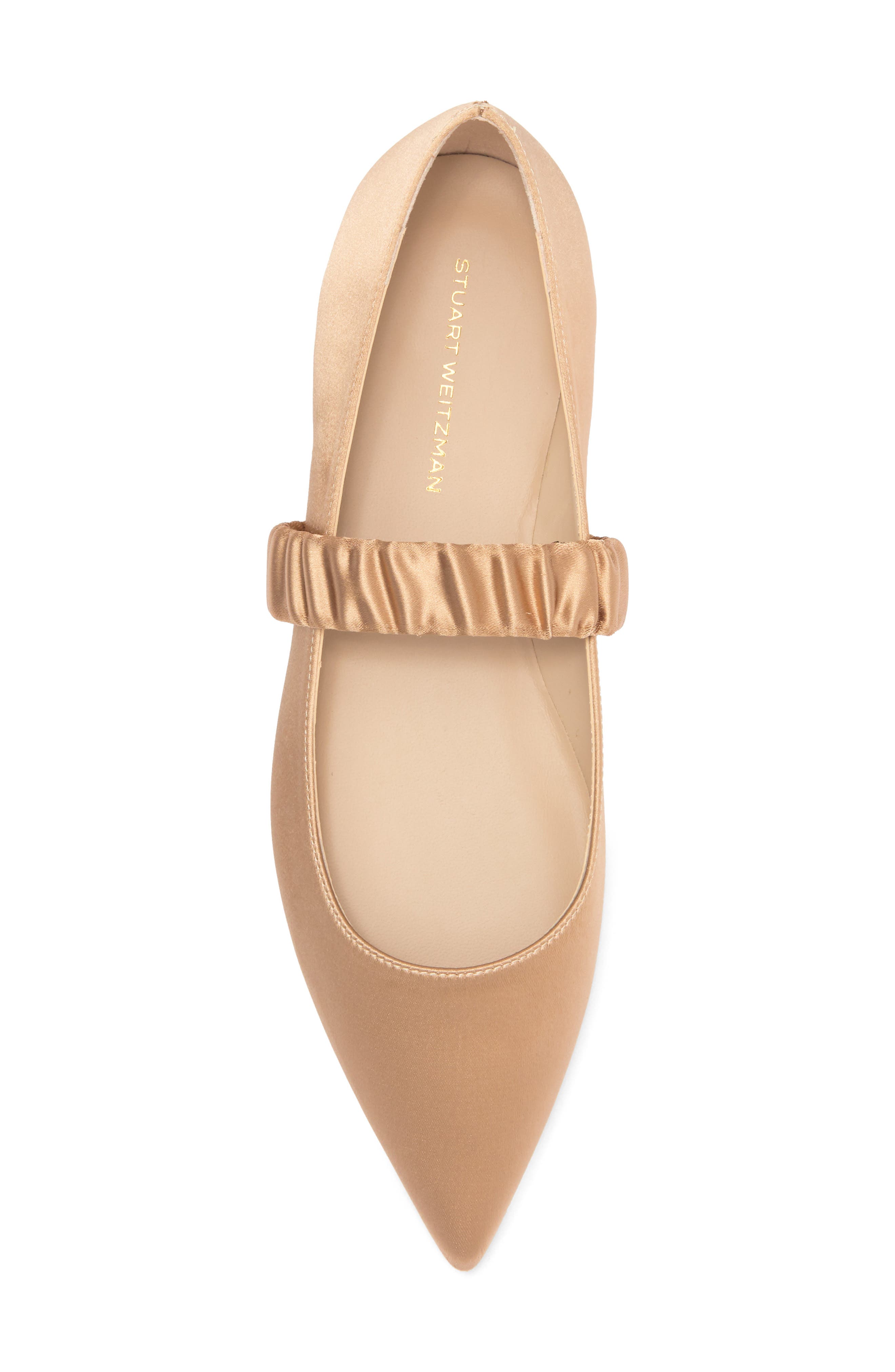 Stuart Weitzman Maxine Ballet Flat, Alternate, color, Golden Beige