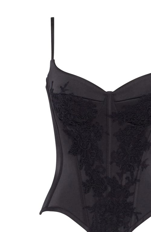 Milla Obsidian Lace Corset In Black