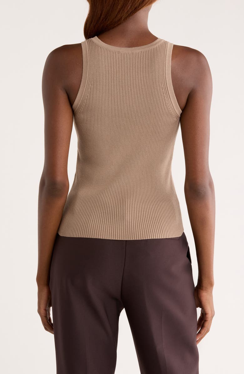 Max Mara Amburgo Cotton Rib Tank, Alternate, color, Beige