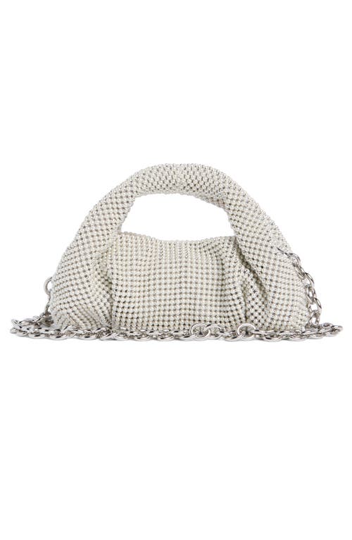 Stuart Weitzman The Moda Faux Pearl Mini Tote In Brown