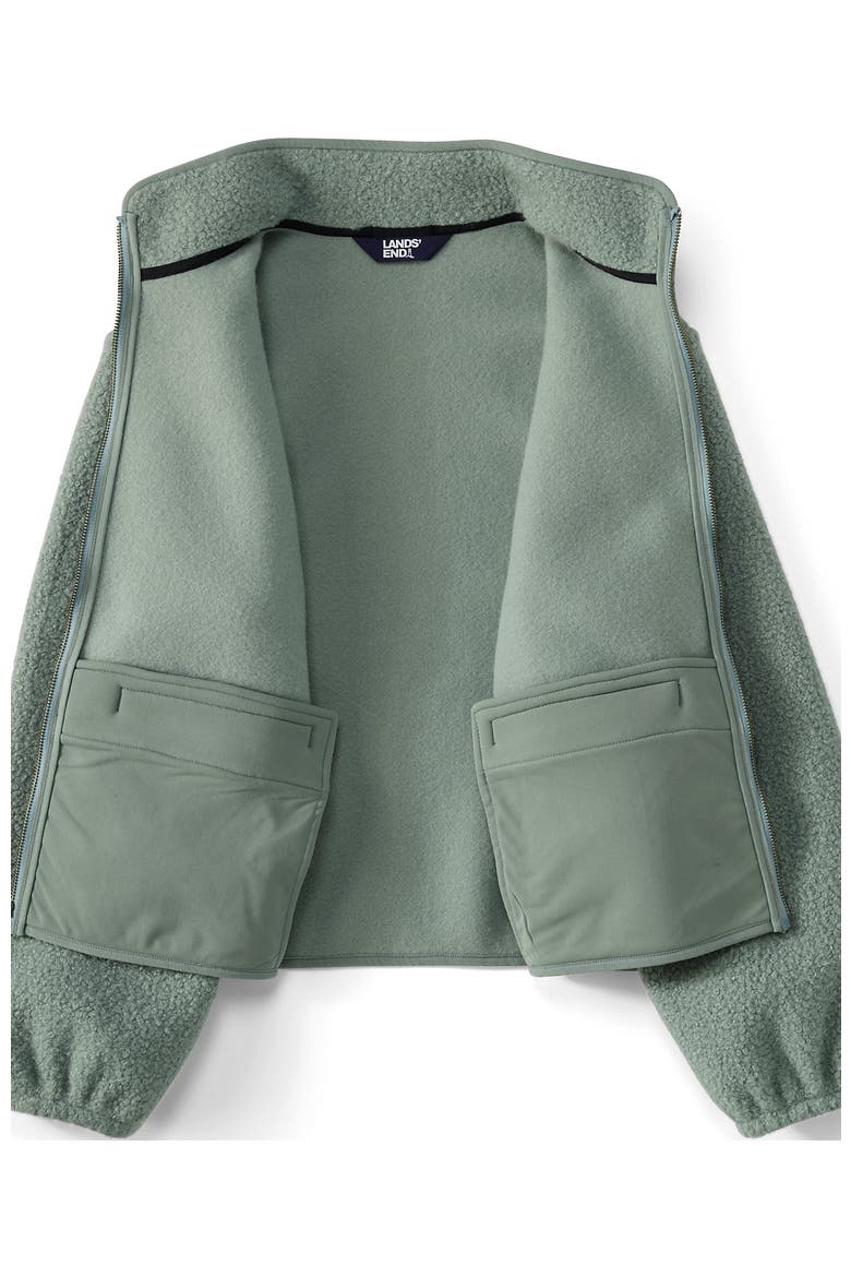 Boucle Fleece Jacket, Alternate, color, Lily Pad Green