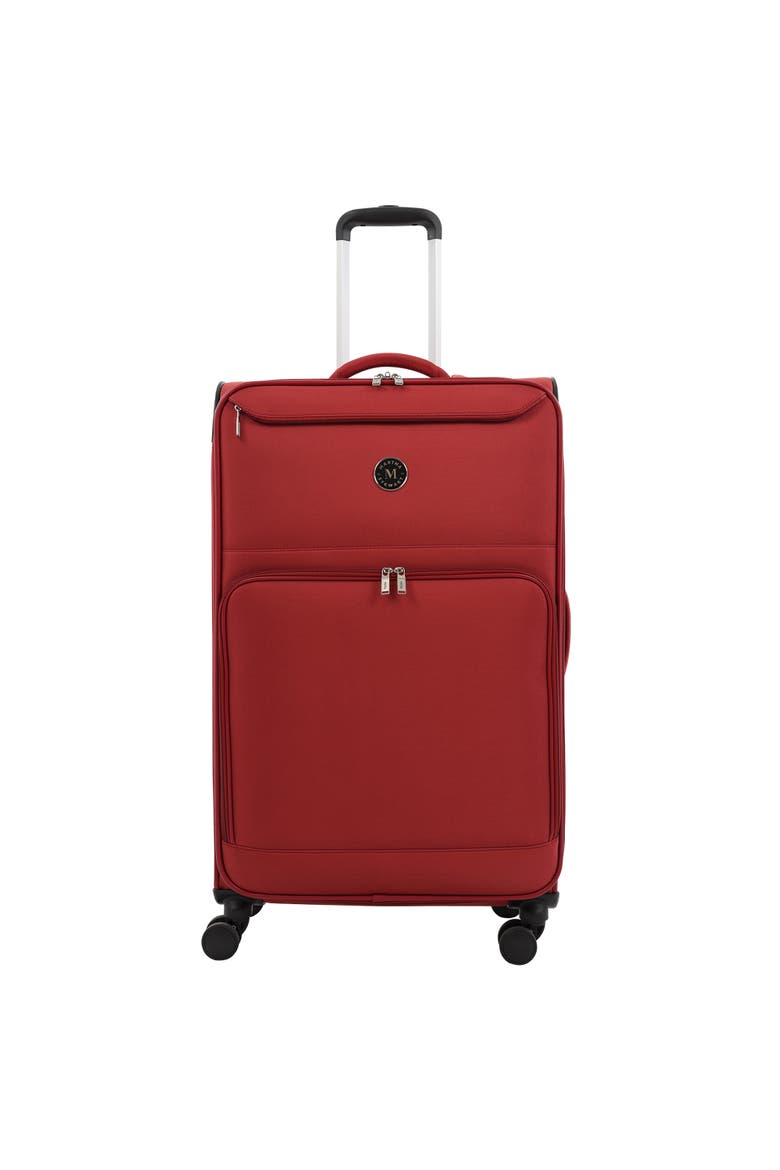 31" Softside Luggage - Extra Large Expandable Spinner Suitcase with 8 Wheels & Front Pockets, Alternate, color, TERRA COTTA