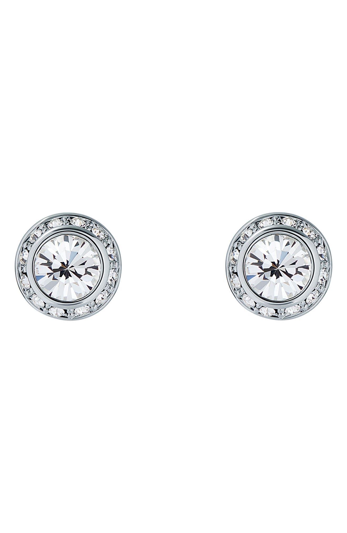 selected SILVER TONE CLEAR CRYSTAL