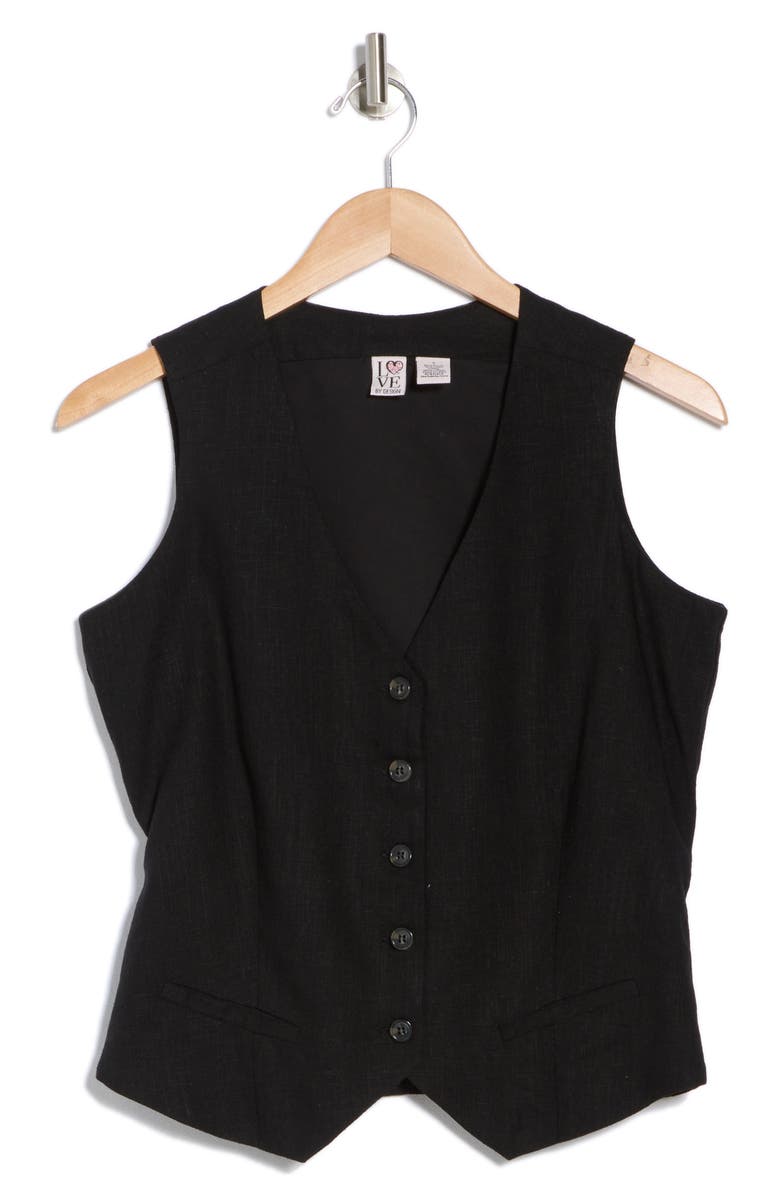 Love By Design April V-Neck Vest, Alternate, color, Black