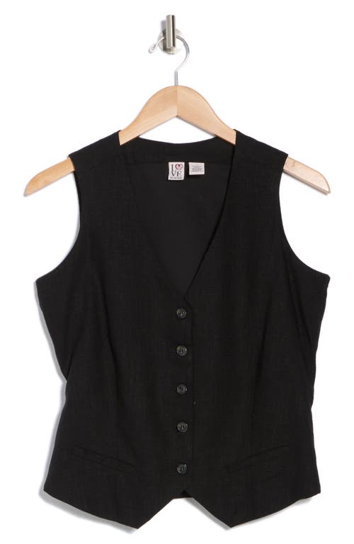 Love By Design April V-neck Vest In Black