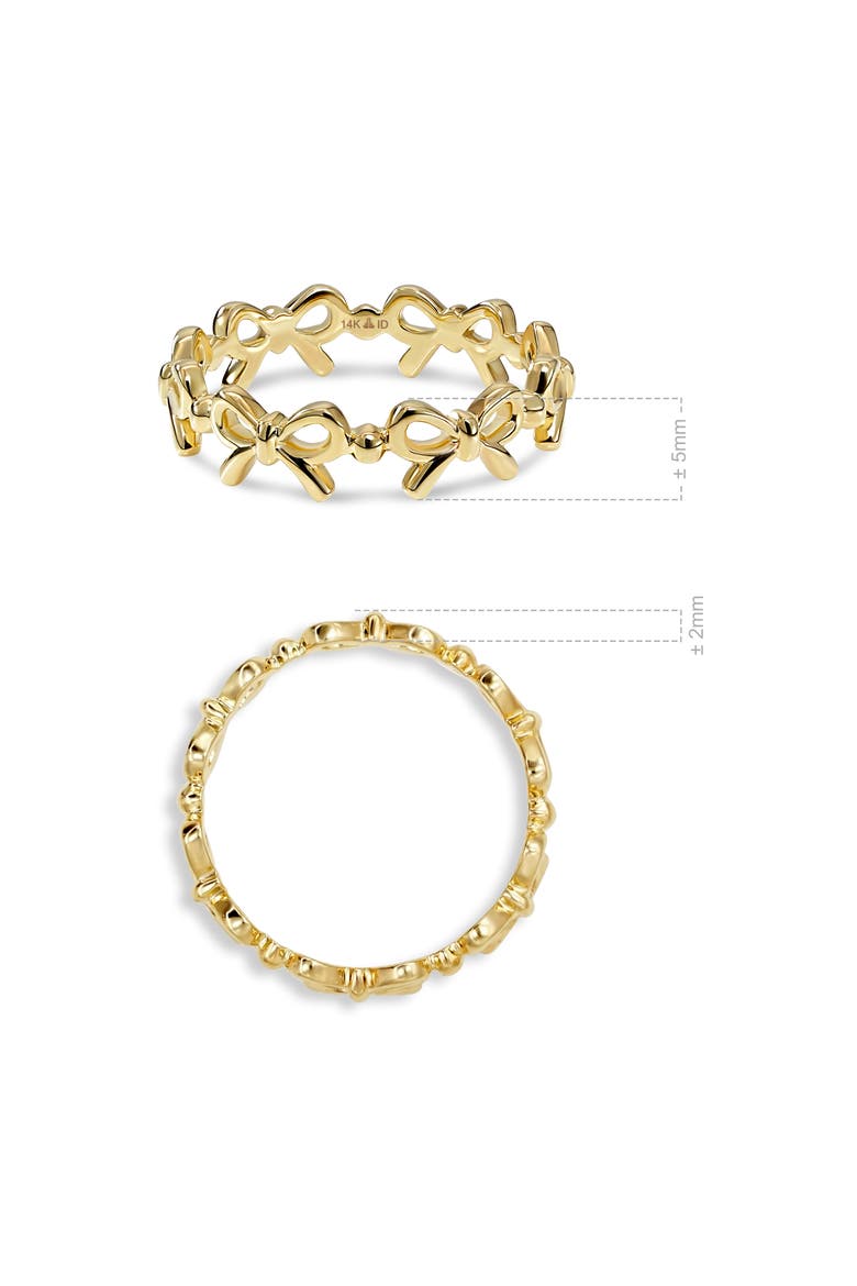 Bow Ring in 14K Gold, 5mm, Alternate, color, Yellow Gold