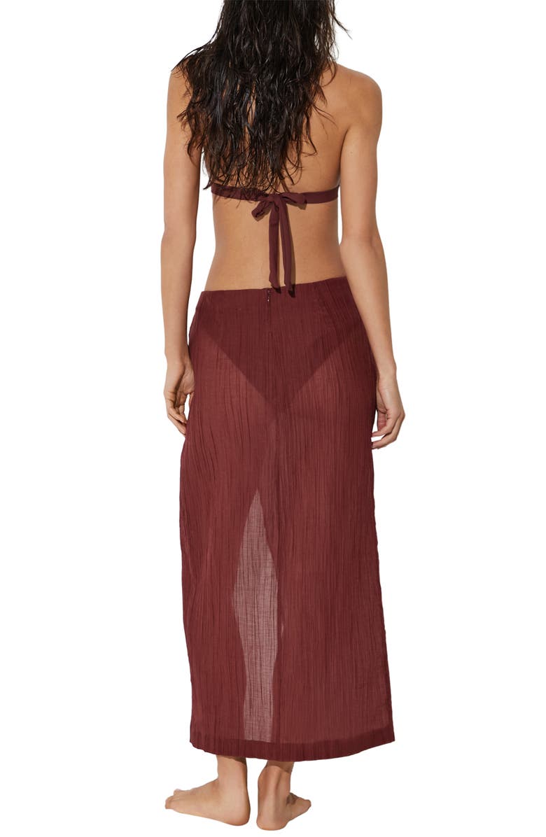 Reiss Rosa Cover-Up Skirt, Alternate, color, Rhubarb Red