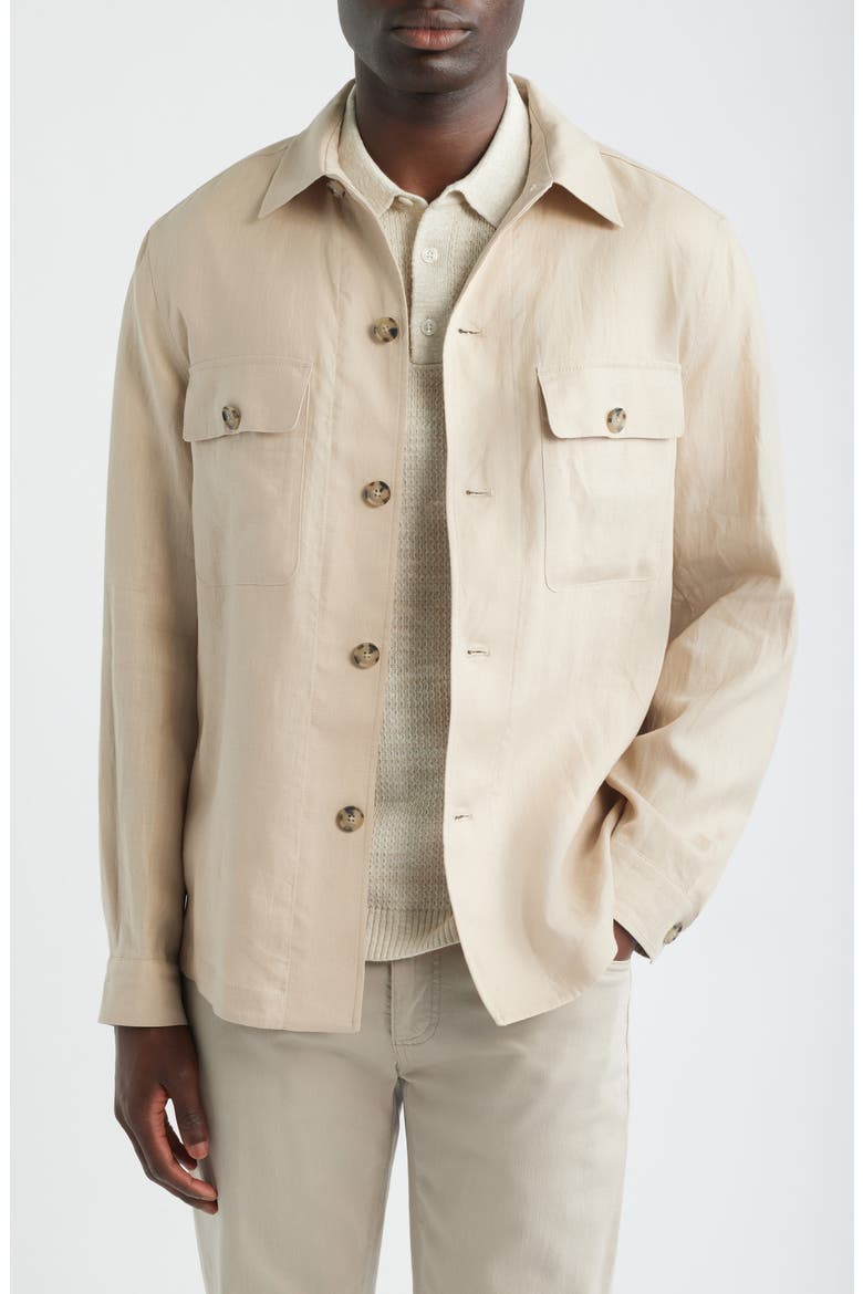 Carper Linen Jacket, Main, color, OPEN BEIGE