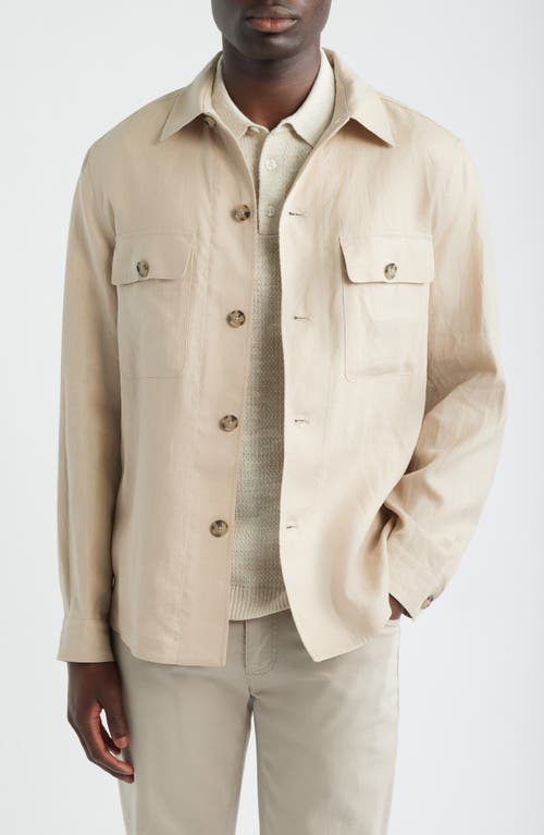 BOSS Carper Linen Jacket in Open Beige at Nordstrom, Size 38