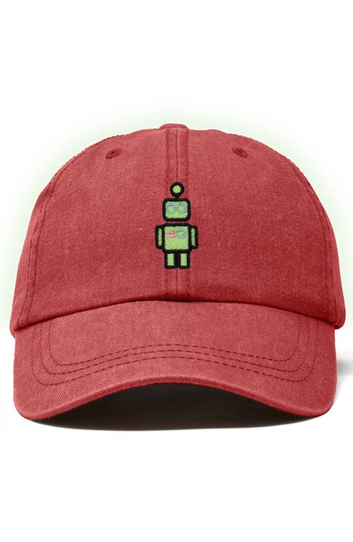 Dalix Robot Hat In Washed Red