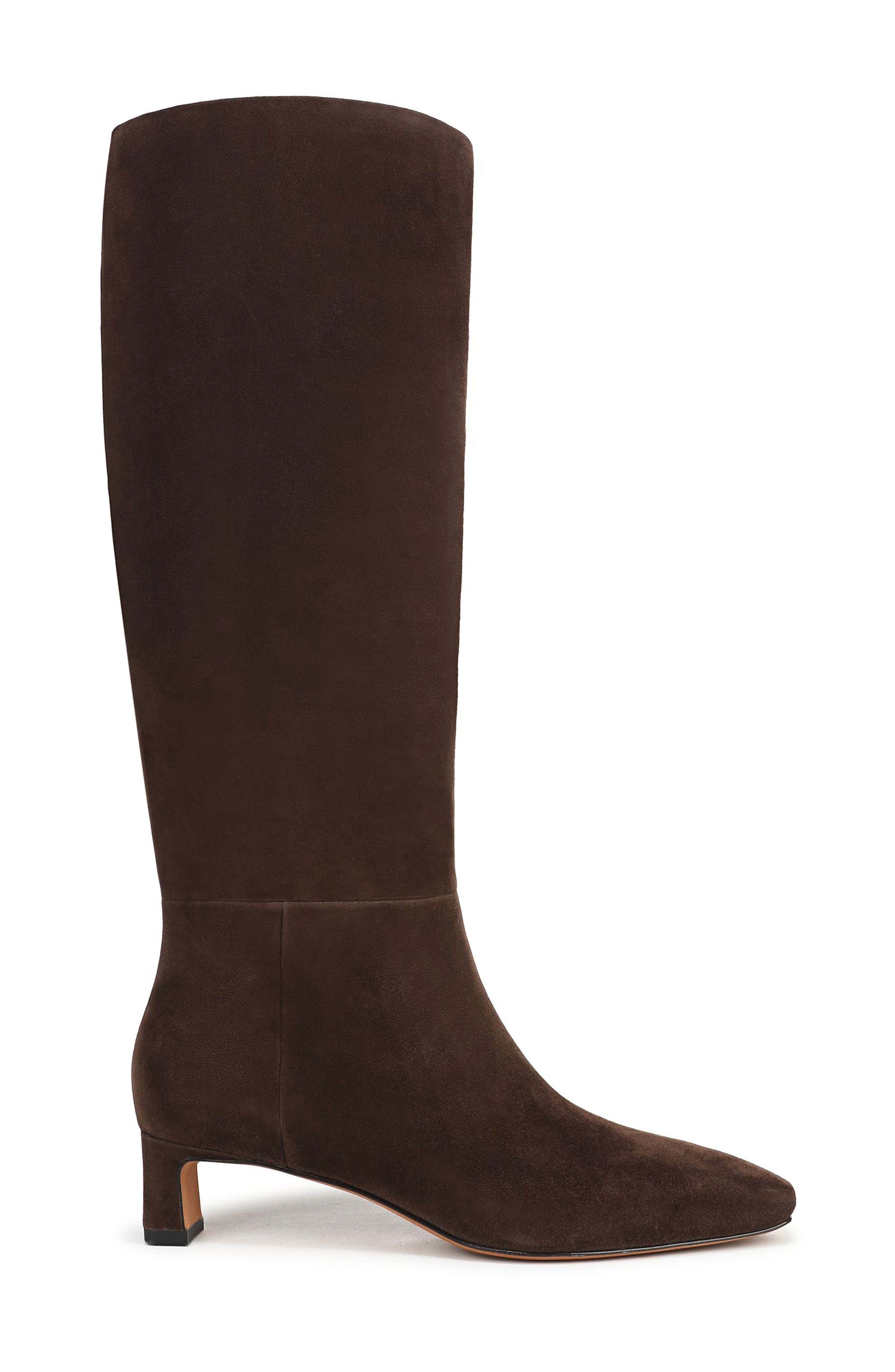 Vince Harlan Knee High Boot, Alternate, color, Cacao Brown Suede