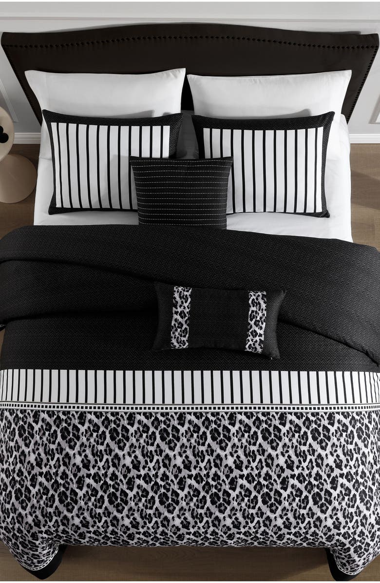 Bebejan Toffee Reversible 5-Piece Comforter Set, Alternate, color, Black