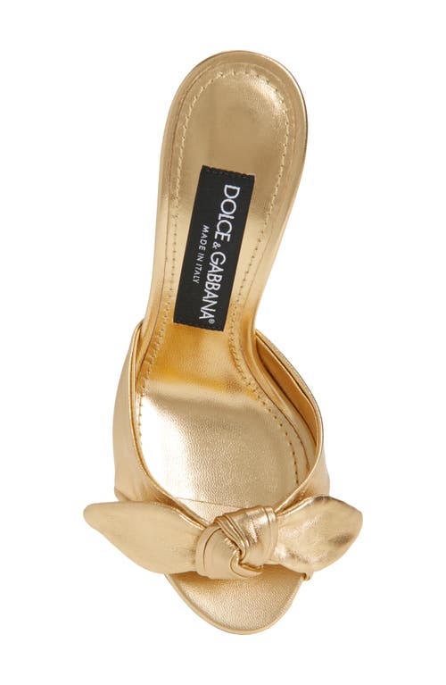 Dolce & Gabbana Mordoré Nappa Leather Sandals In Gold