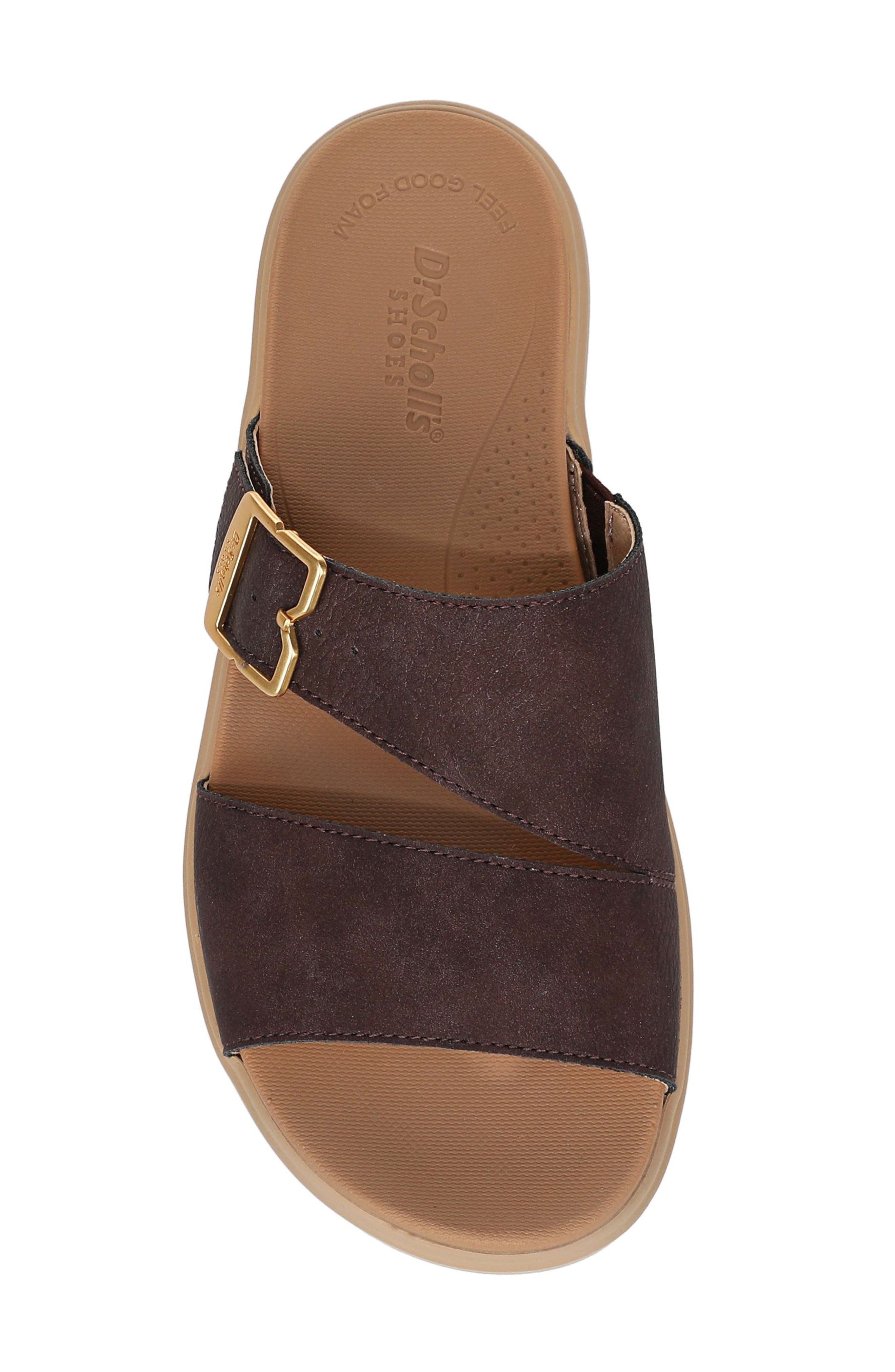 Madison Cloud Slide Sandal, Alternate, color, DARK BROWN