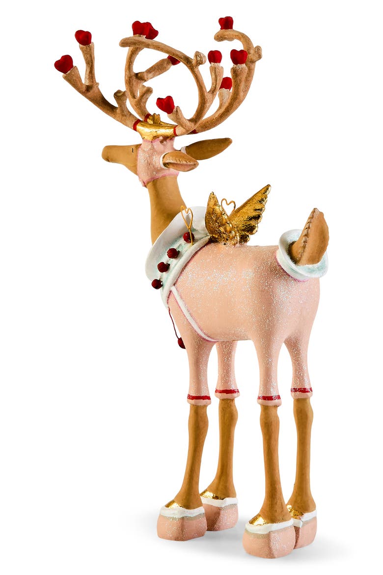 Dash Away Cupid Reindeer Ornament, Alternate, color, PINK