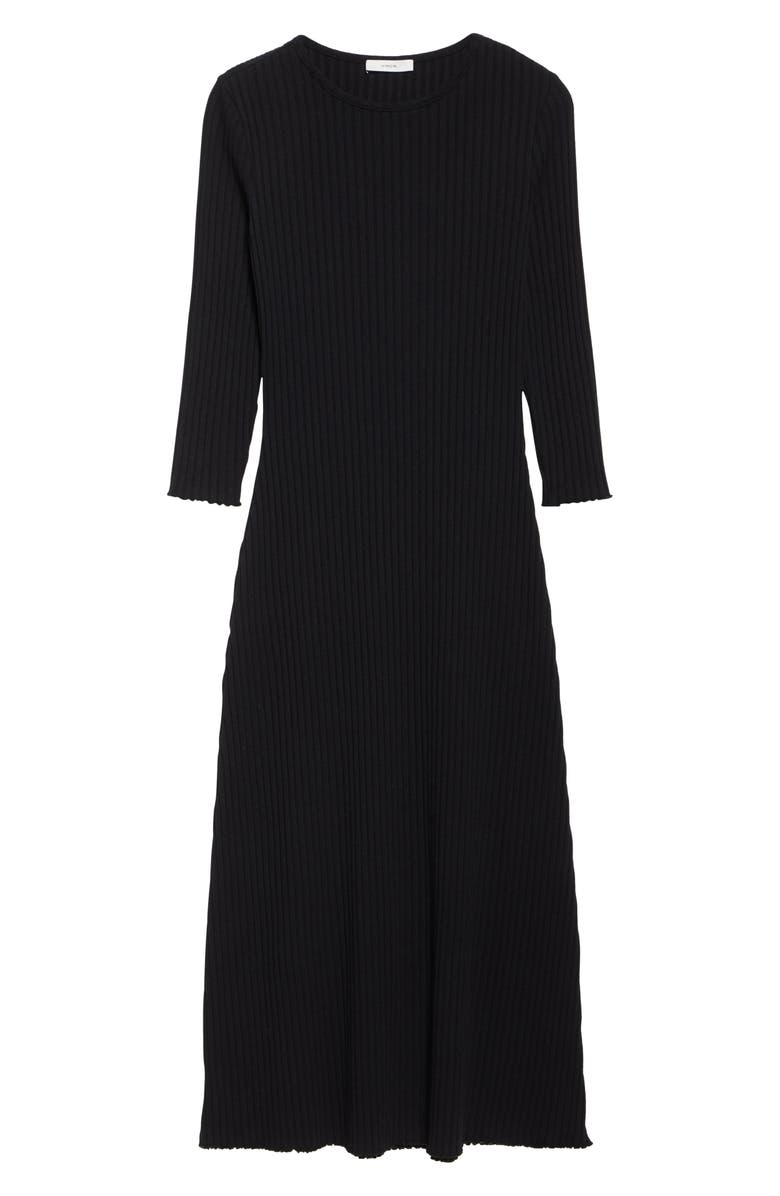 Vince Rib Sweater Dress, Alternate, color, Black