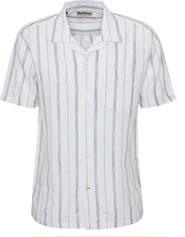 Barbour Garnock Stripe Cotton & Linen Camp Shirt