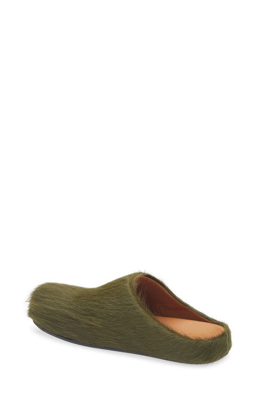 Marni Long Hair Calfskin Fussbett Sabot